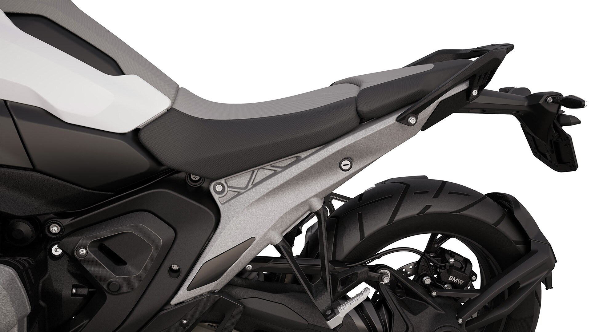 La parte trasera con asiento del acompañante y asideros de la R 1300 GS de BMW Motorrad