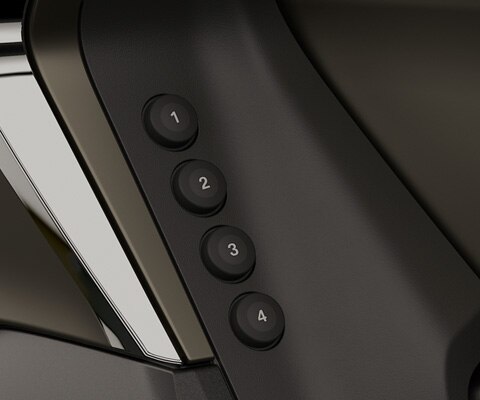Focus on the four numbered Favourites buttons.