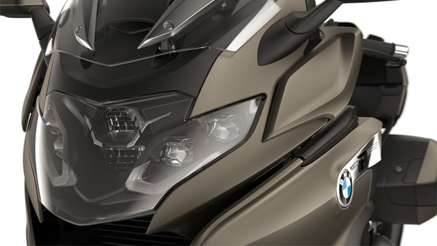 Focus on the LED headlights.